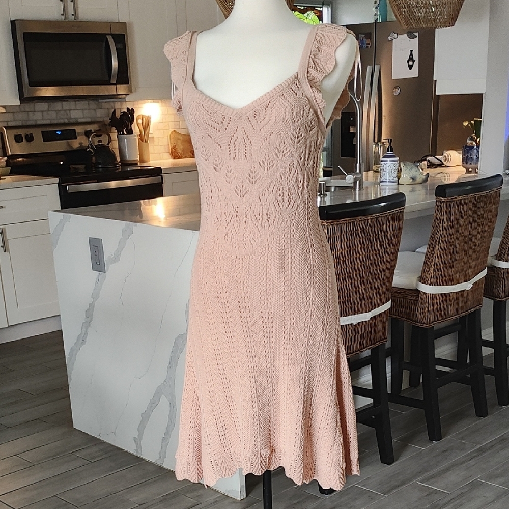 Freshman Blush Knit Mini Dress